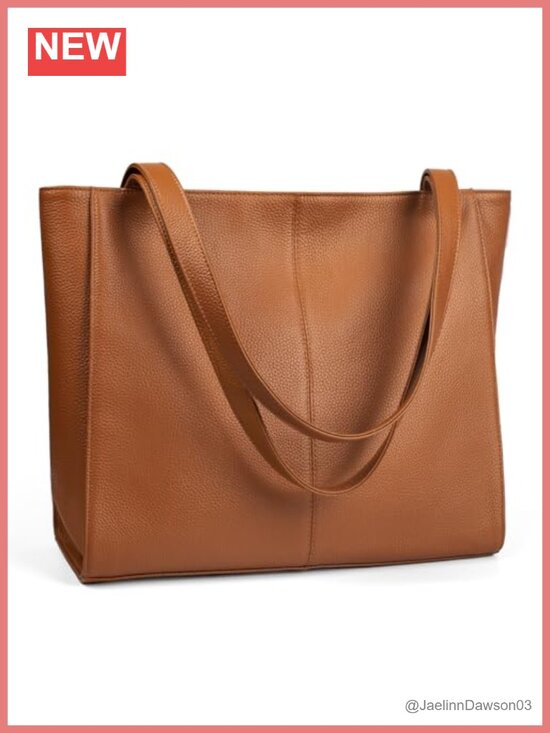 Handbags - Genuine Leather Tote Bag Women Work Travel Laptop Purse Handbag